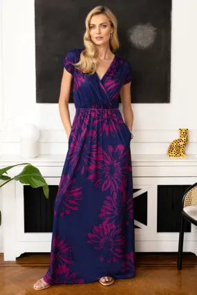 Hot Squash Petite - Blu - Maxi abito in jersey